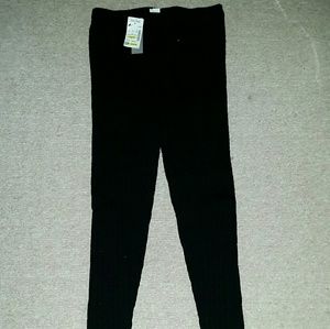 Black knit leggings, brand new w tags attached